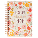 World's Greatest Mom Whimsical Floral Spiral-bound Journal