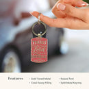 Trust Coral Epoxy-filled Metal Keychain - Isaiah 40:31