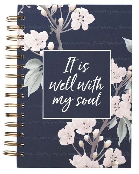 Journal Wirebound Navy It Is Well