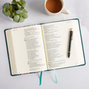 NASB Notetaking Bible, Large Print, Teal Floral