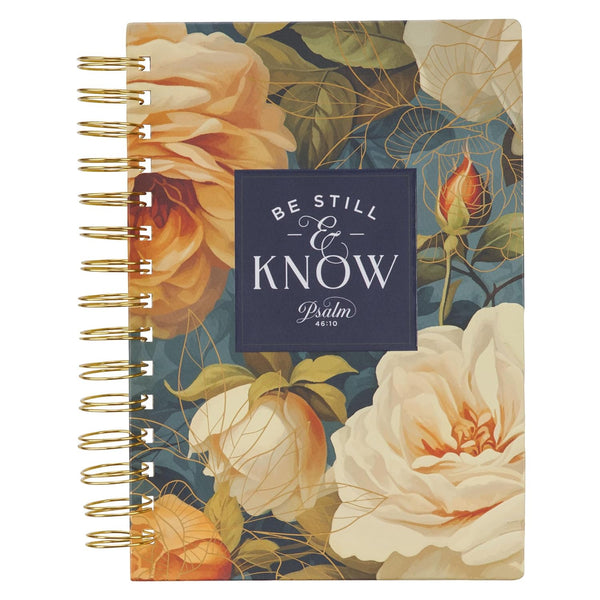 Be Still and Know Yellow Rose Wirebound Journal