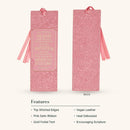For I Know the Plans Sunset Pink Faux Leather Bookmark - Jeremiah 29:11