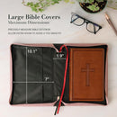 Always Be Joyful Dusty Mauve Bible Cover, Large
