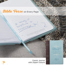 Journal Zipper Classic Faux Leather Journal Blessed Is She Luke 1:45