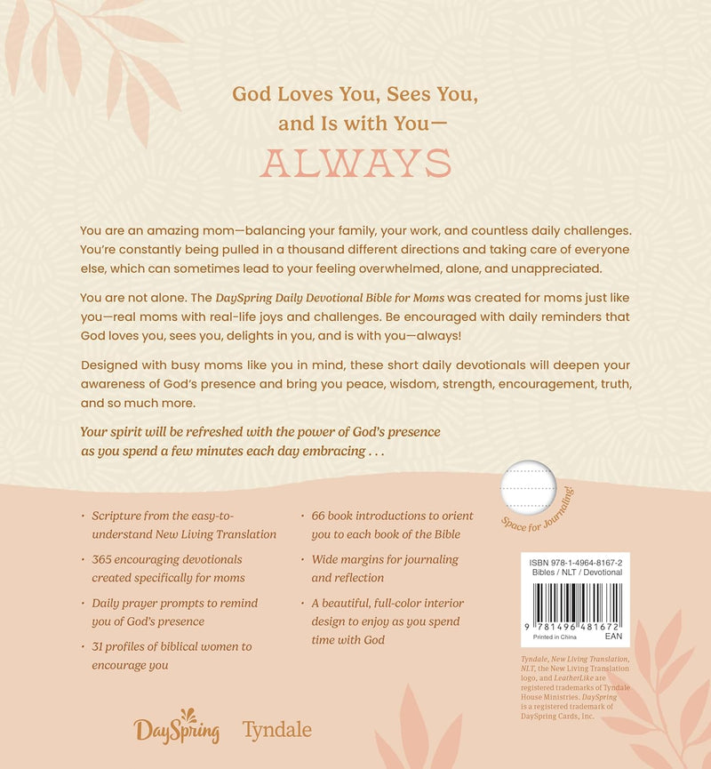 NLT Dayspring Daily Devotional Bible for Moms, Brown