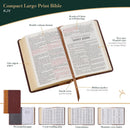 KJV Large Print Compact Bible, Saddle Tan & Butterscotch
