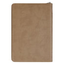 Lord Is My Shepherd Tan Faux Leather Zippered Slimline Journal - Psalm 23:1-3