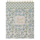 Strength and Dignity Blue Cottage Garden Spiral Notepad - Proverbs 31:25