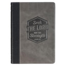 Seek the Lord Black and Gray Faux Leather Classic Journal JL809