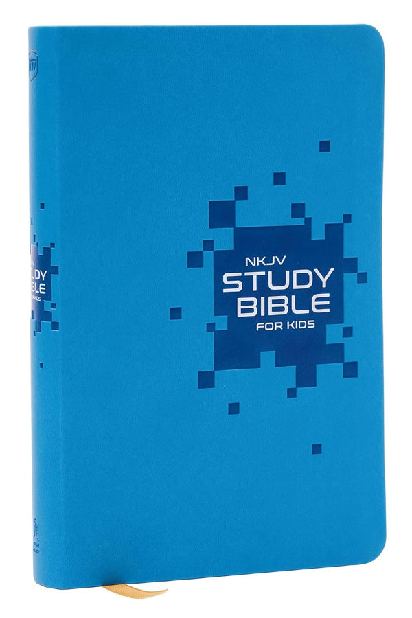 NKJV Kid's Study Bible, Blue leathersoft