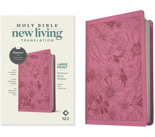 NLT Large Print Premium Value Thinline Bible Large Print, Pink