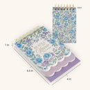 Be Still and Know Purple Floral Tiered Spiral Notepad - Psalm 46:10