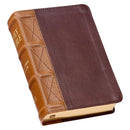 KJV Large Print Compact Bible, Saddle Tan & Butterscotch