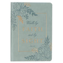 Walk By Faith Classic Zippered Journal, Blue