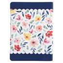 Give Thanks Blue Floral Faux Leather Classic Journal