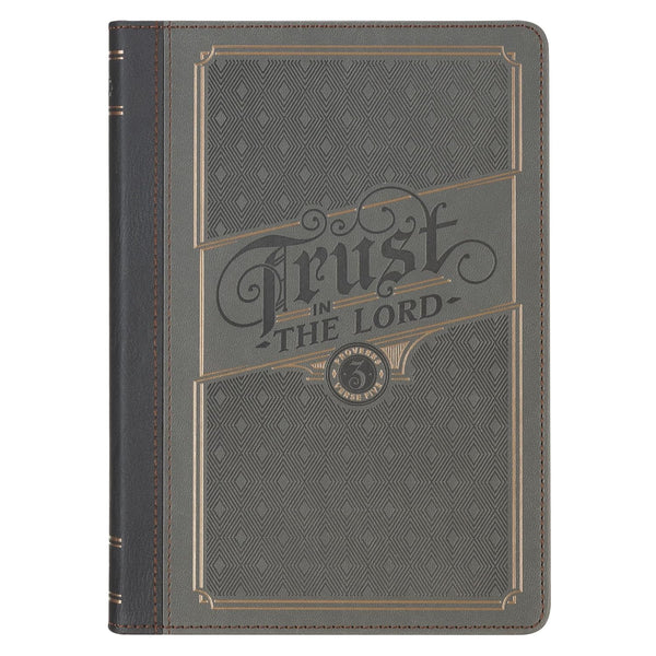 Trust in the Lord Charcoal Faux Leather Classic Journal JL805