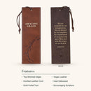 Amazing Grace Honey-brown Faux Leather Bookmark - Isaiah 53:3