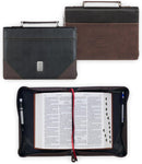 Bible Cover Pursue Righteousness Black & Walnut, Large
