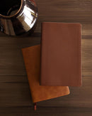 NLT Thinline Center-Column Reference Bible, Genuine Leather, Brown