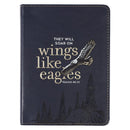 Wings Like Eagles Navy Blue Handy-sized Faux Leather Journal - Isaiah 40:31
