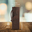 The Lord Is My Strength Walnut-Brown Faux Leather Bookmark- Exodus 15:2