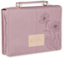 Always Be Joyful Dusty Mauve Bible Cover, Large
