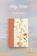 NLT Large Print Bible Slimline Reference Bible, Hardcover, Peach Meadow - DNO