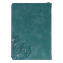 Through Christ Teal Faux Leather Journal with Zippered Closure