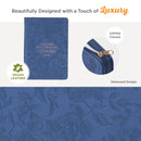 The Lord Will Guide You Blue Faux Leather Classic Journal with Zipper Closure JL730
