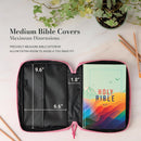 Glad Heart Cheerful Face Pink Bible Cover - Pr 15:13, Medium
