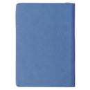 Love Blue Floral Tile Faux Leather Journal with Zipper Closure