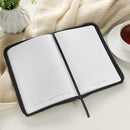 Be Strong Black and Tan Faux Leather Classic Journal with Zipper Closure - Ephesians 6:10