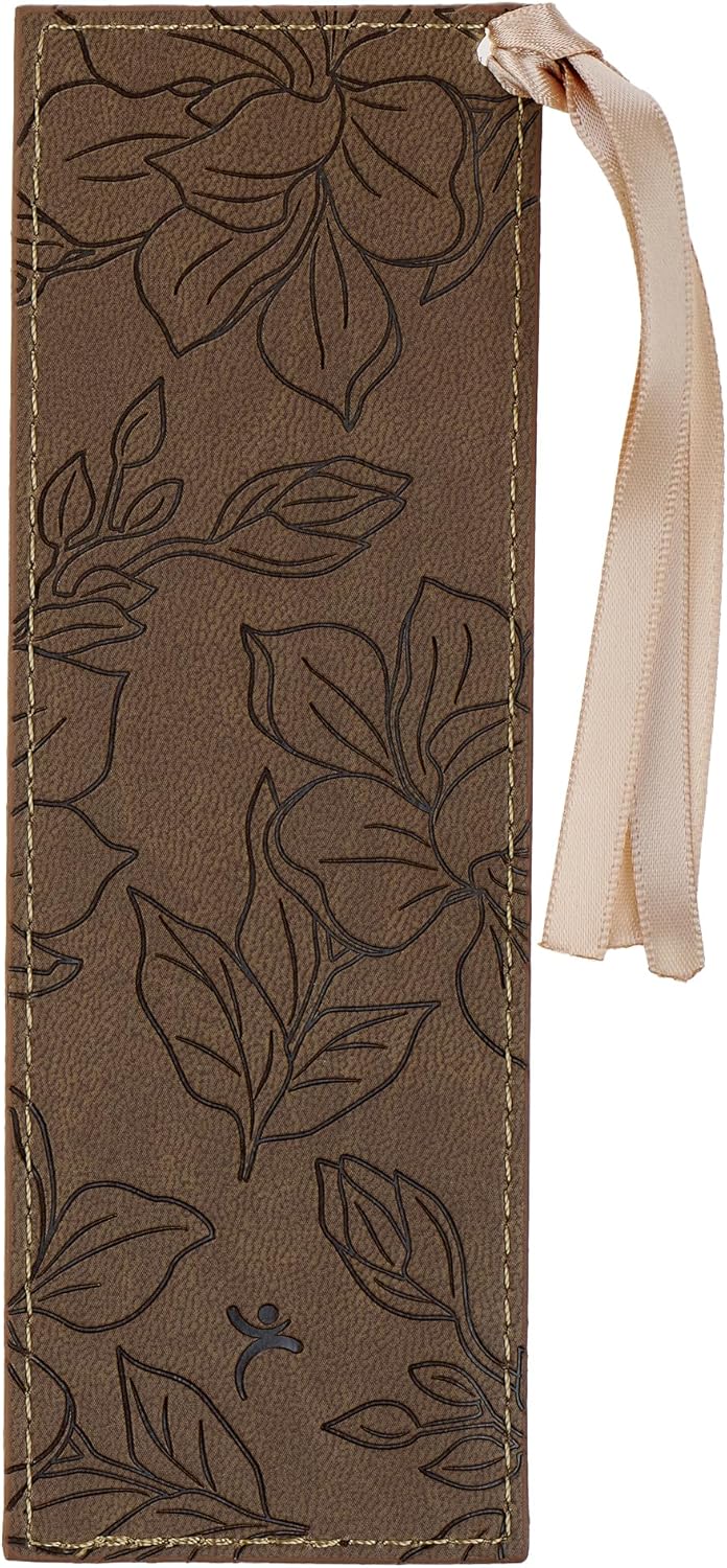 All Things For Good Ash-Brown Faux Leather Bookmark