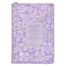 Trust in the Lord Lilac Floral Classic Journal with Zipper Closure - Proverbs 3:5