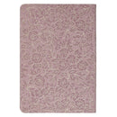 Be Still and Know Mauve Floral Faux Leather Slimline Journal - Psalm 46:10