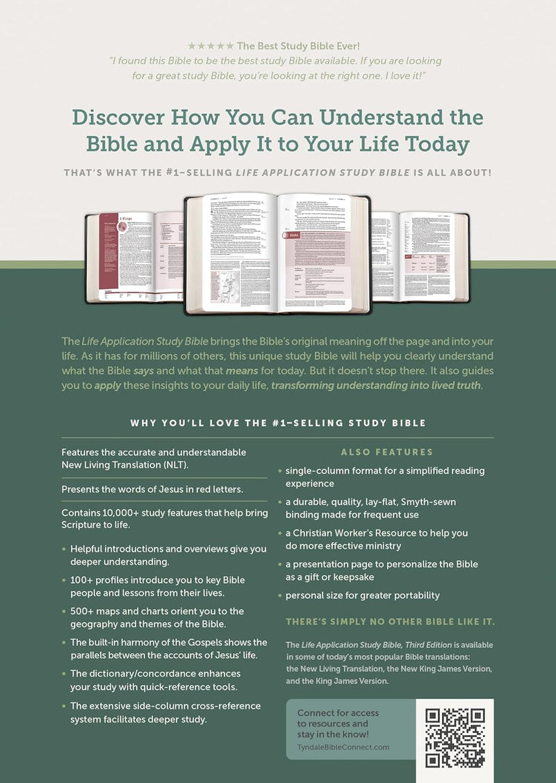 NLT Life Application Study Bible, Personal Size, Thumb Indexed, Brown