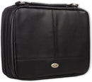Two-fold Black Faux Leather Organizer Bible Cover, X-Large