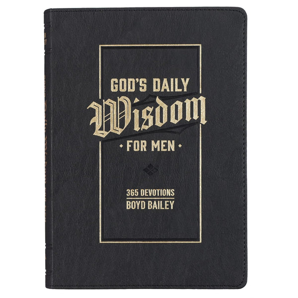 God's Daily Wisdom for Men 365 Devotions Faux Leather Leather Bound