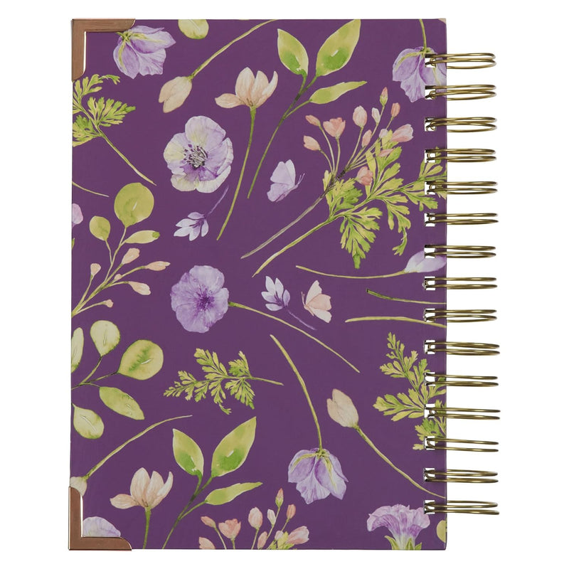 New Mercies Every Morning Purple Floral Wirebound Journal JLW186