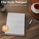 Under His Wings Green Floral Spiral Notepad - Psalm 91:4