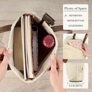 Bible Tote Always Be Joyful Taupe Floral Canvas - 1 Thess 5:16