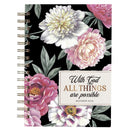 All Things Are Possible Floral Wirebound Journal