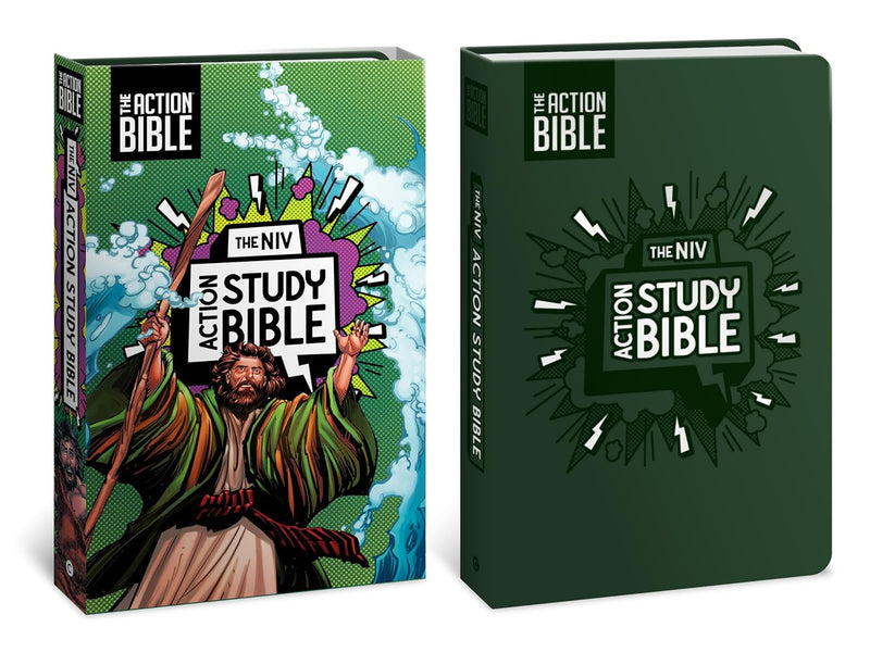 The NIV Action Study Bible - Leathersoft, Forest Green