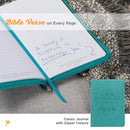 I Can Do Everything Turquoise Faux Leather Journal with Zipper Closure