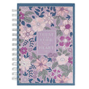Trust in the Lord Purple Spring Floral Spiral Journal - Proverbs 3:5