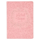 Joyful in Hope Pink Faux Leather Classic Journal - Romans 12:12