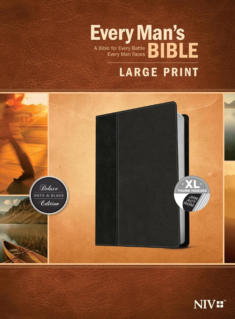 NIV Every Man's Bible NIV Large Print, Indexed, Black