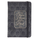 I Know the Plans Gray Faux Leather Hardcover Notebook w/ Elastic Closure - Jer 29:11