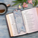 It is Well Hymn Watercolor Floral Faux Leather Bookmark