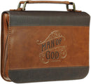 Bible Cover Man Of God Faux Leather, Two Tone Brown, Extra Large
